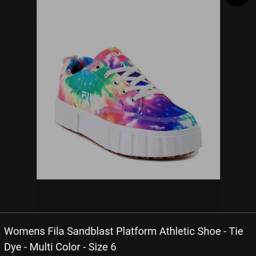 Fila sandblast platform athletic shoe